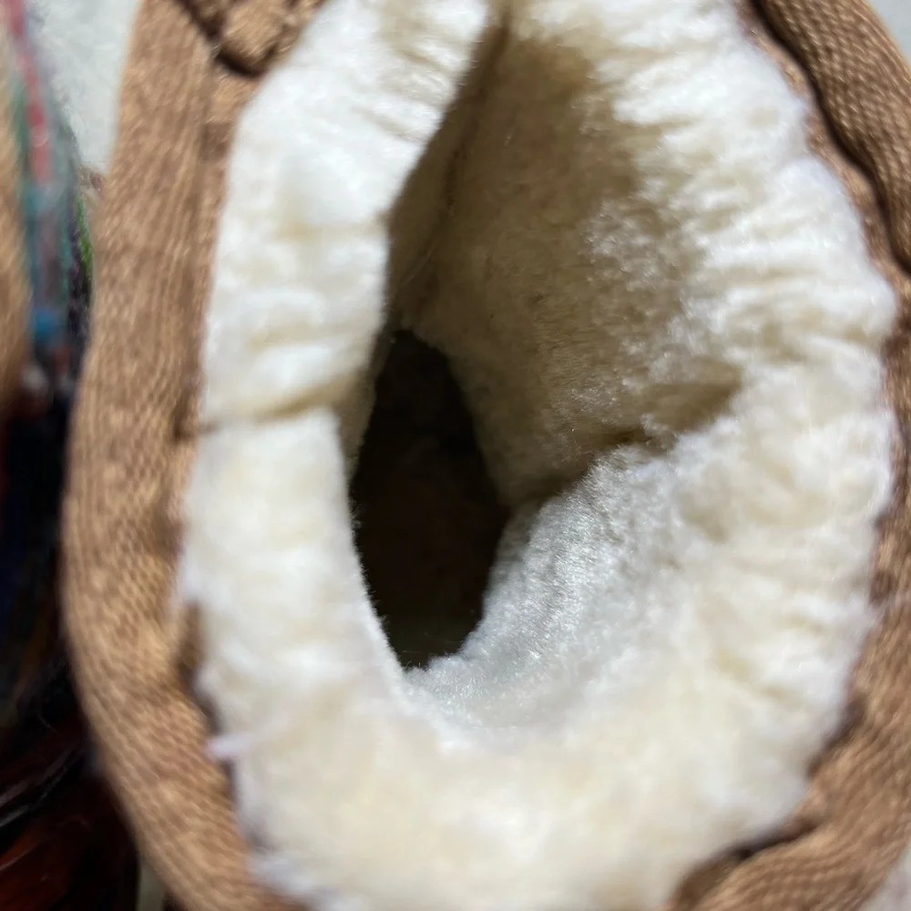 LAMO JUAREZ MULTICOLORED SHORT KIDS BOOTS SIZE 12 PULL ON FAUX FUR *see descrip